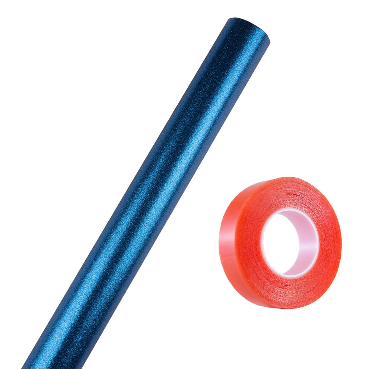 JAM Paper Glitter Gift Wrap with Double Sided Super Tape Set